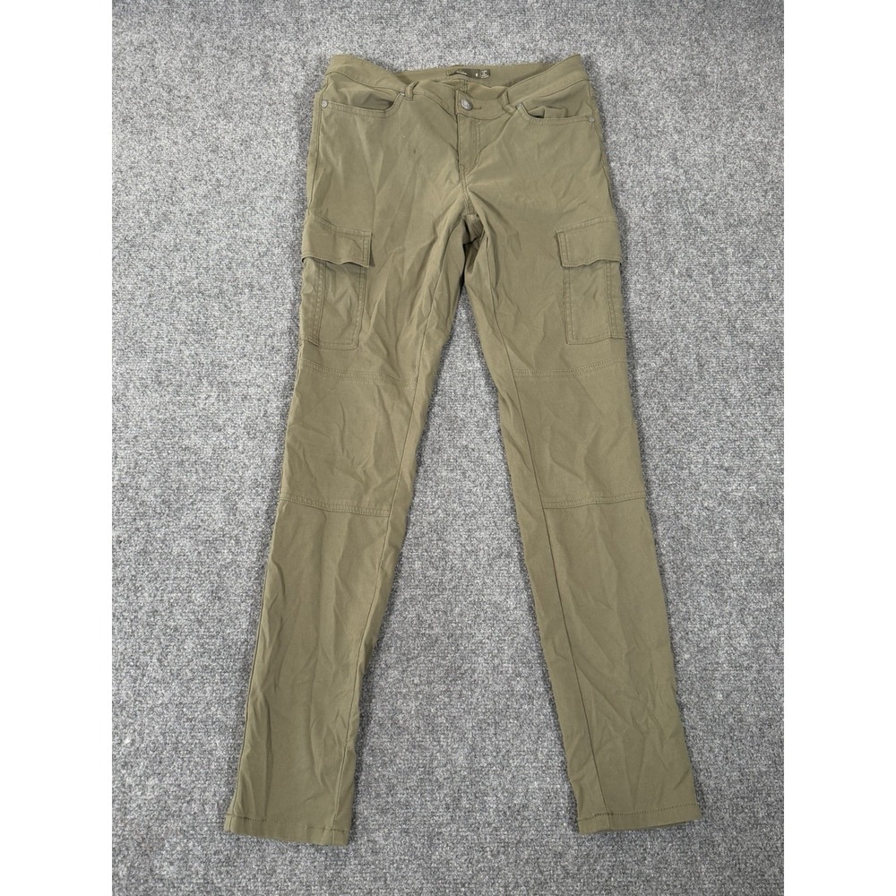 Prana Meme Pant Olive Green Stretch Cargo Pants Size 6 Climb Hike Camp Gorpcore